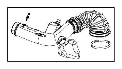 Ram Promaster 1500 Engine Air Intake Hose 3 6 Liter 2014 22 68190498ab Mopar Parts Webstores