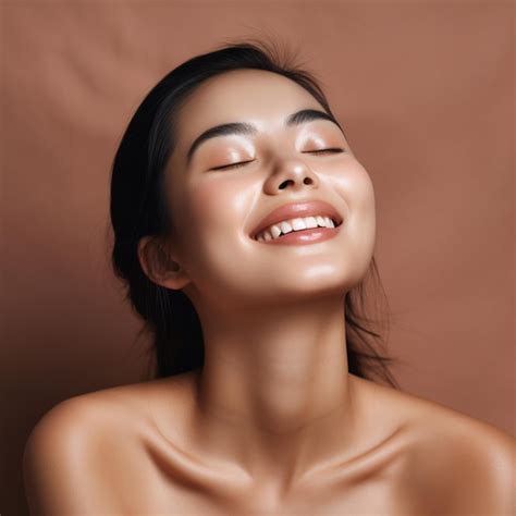 Premium Photo Relaxed Asian Woman Enjoying Facial Massage Spa