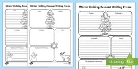 Recount Writing Frames Teacher Made Twinkl