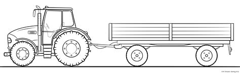 Drawing Of Tractor Trailer