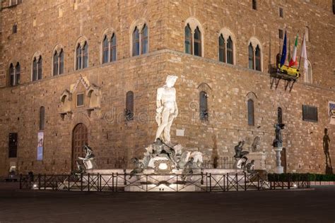 Florence Architecture Illuminated By Night Piazza Della Signoria