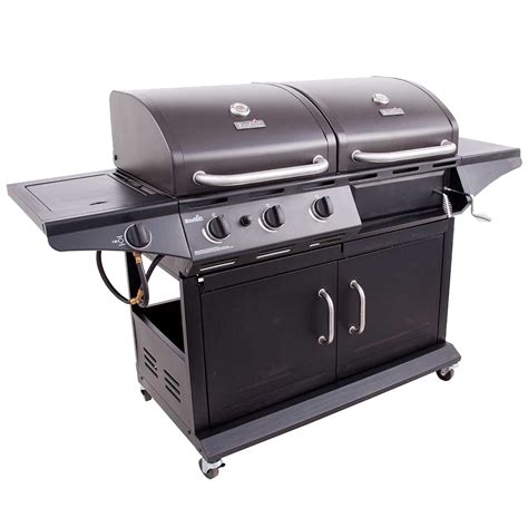 Enjoy The Best Of Both Worlds With This Charcoal And Gas Combo Grill That Offers The Convenience