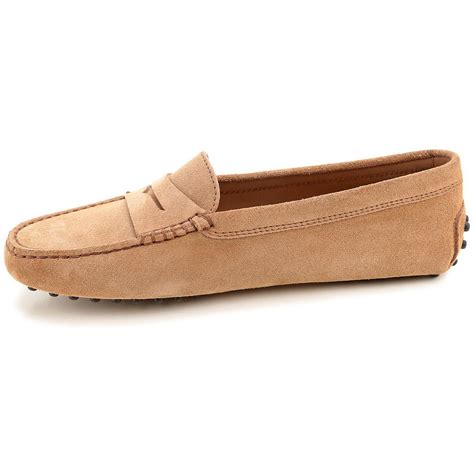 Tods Leather Loafers For Women On Sale In Sand Natural Lyst