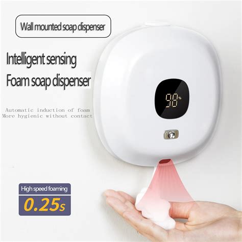 New Automatic Spray Foam Soap Dispenser Pump Led Digital Temperature Display Infrared Sensor