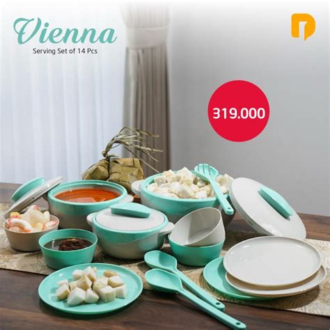 Wadah Saji Penyimpanan Makanan Vienna Serving Set Of 14pcs Lazada