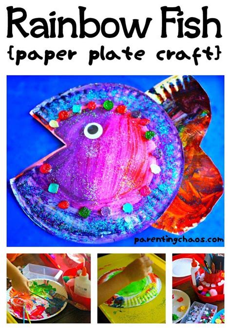 Rainbow Fish Paper Plate Craft | Rainbow fish, Rainbow fish crafts, Paper plate crafts