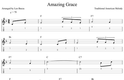 Amazing Grace Arr Leo Baeza By John Coates Jr Sheet Music For