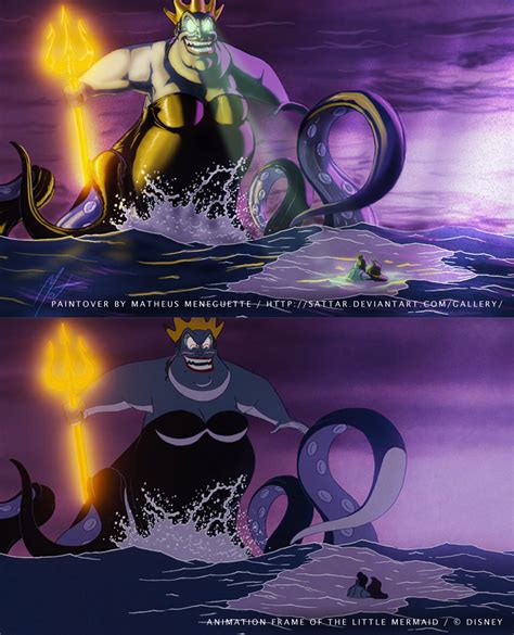 Brasilart Challenge 14 Disney Paintover Ursula By Sattar On Deviantart