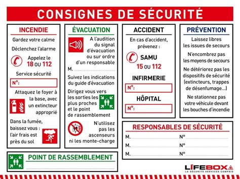 Panneau Consigne G N Rale De S Curit Lifebox Pvc L Leroy Merlin