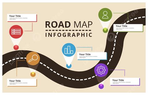 Proyek Bisnis Panah Peta Jalan Diagram Garis Waktu Template Peta Jalan