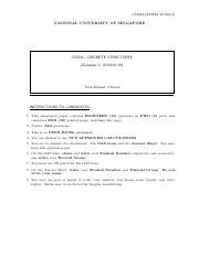 Exam Questions Pdf Cs Ay Sem National University Of