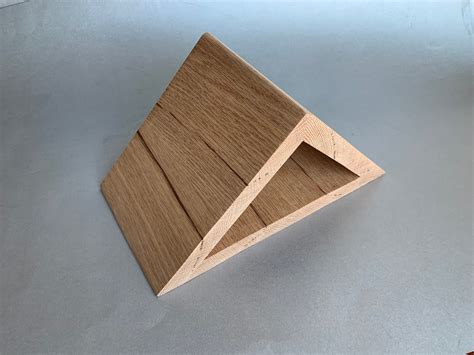 Wooden Triangle Book Stand Red Oak Wooden Book Holder Book Etsy