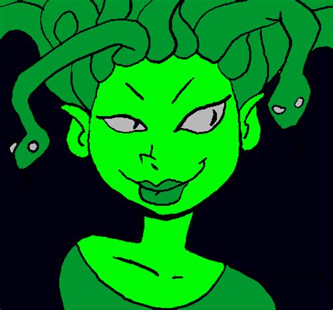 Dibujo de Mujer medusa pintado por 37124 en Dibujos net el día 20 06 11