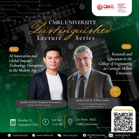 CMKL Distinguished Lectures Series Ep 5 Carnegie Mellon CMKLThailand