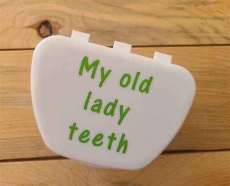 My Old Lady Teeth Funny Denture Cup Denture Case Dentures - Etsy