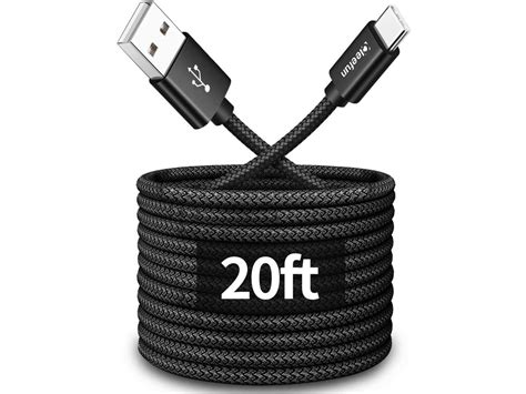 20ft 6m Long USB Type C Cable CLEEFUN USB A To USB C Cable Nylon