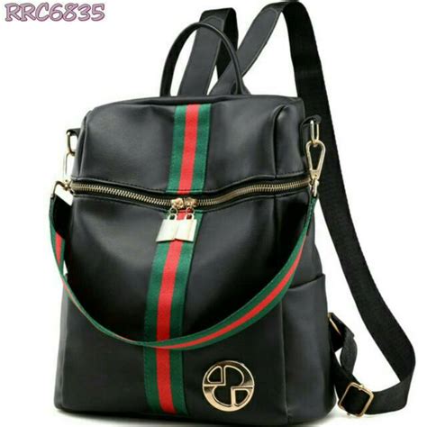 Jual Promo Rrc6835 Tas Ransel Fashion Mirip Gucci Import Cantik Batam