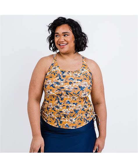 Calypsa Plus Size Maya Tankini Swim Top Macys