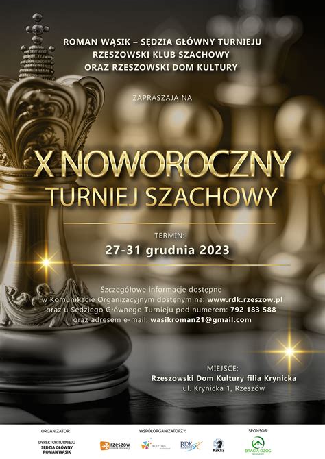 27 31 GRUDNIA 2023 X NOWOROCZNY TURNIEJ SZACHOWY Rzeszowski Dom Kultury