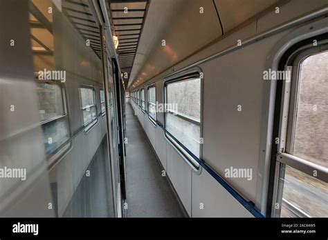 Old Passenger Train interior Stock Photo - Alamy