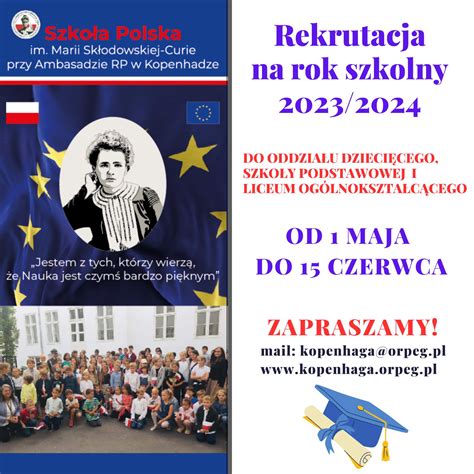 Rekrutacja Na Rok Szkolny Szko A Polska Im Marii