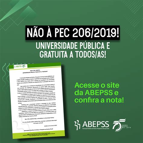 Nota de repúdio à PEC 206 2019 ABEPSS