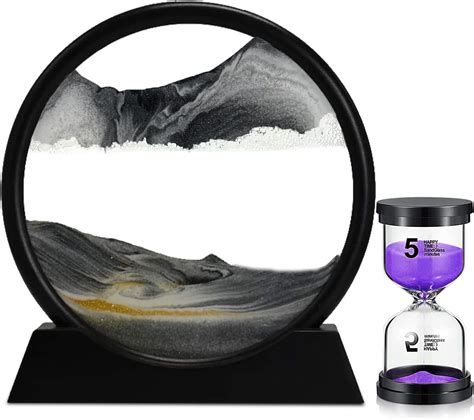 Amazon Shimido Upgraded Moving Sand Art With Mins Sand Timer