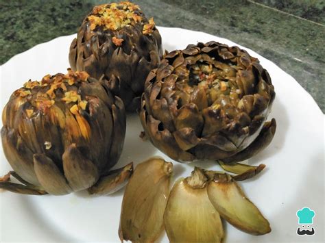 Alcachofas al horno con vinagreta Fácil