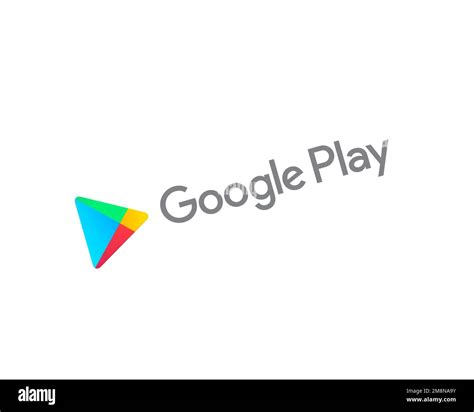 Google Play, Rotated Logo, White Background Stock Photo - Alamy