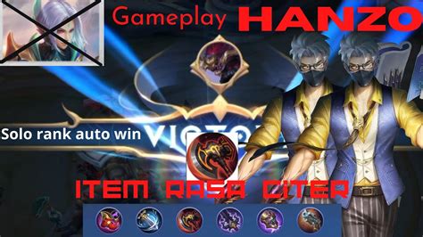 GAMEPLAY HANZO 1 Hanzo Mobile Legends Cara Main Hanzo Terbaru