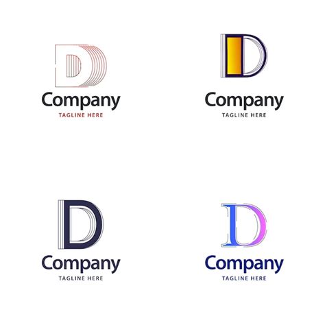 Diseño De Paquete De Logotipo Grande De Letra D Diseño De Logotipos Creativos Y Modernos Para Su