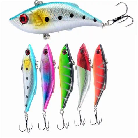 1pcs Vib Fishing Lure 10g 7cm 3d Eyes Wobbler Hard Bait Bass Trolling