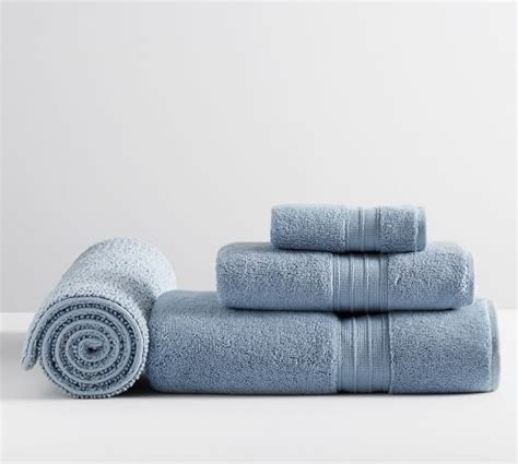 Cloud Blue Hydrocotton Organic Bath Hand Washcloth Bath Mat Set Of 4