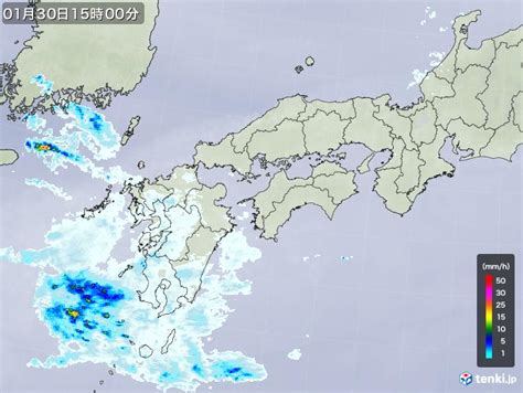 過去の気象衛星西日本2024年01月30日 日本気象協会 Tenkijp