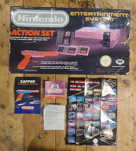 Nintendo Very Rare Nintendo Action Set Nes Boxed With Upper