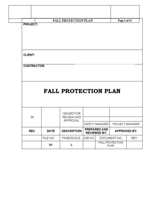 Fall Protection Plan Pdf Safety