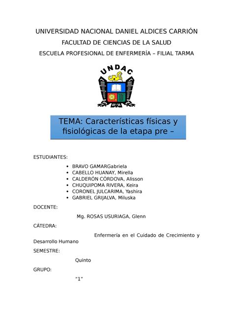 Características físicas y fisiológicas de la etapa preescolar