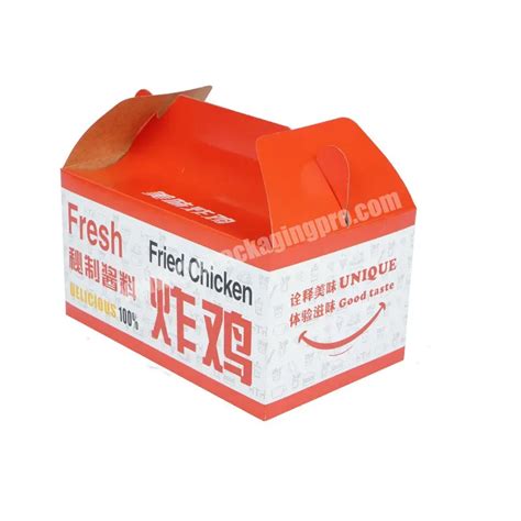 Custom Recyclable Biodegradable Exquisite Fried Chicken Corrugated