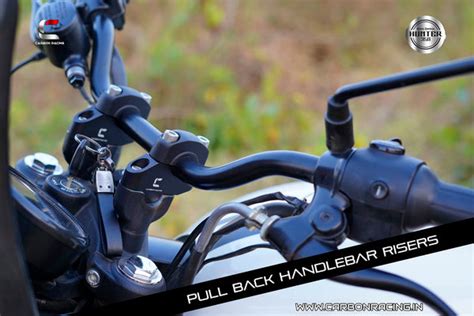 Pull Back Handlebar Risers Hunter 350 Carbon Racing