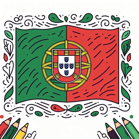 Bandeira De Portugal Desenho - Desenho da bandeira de portugal - Ver e Fazer