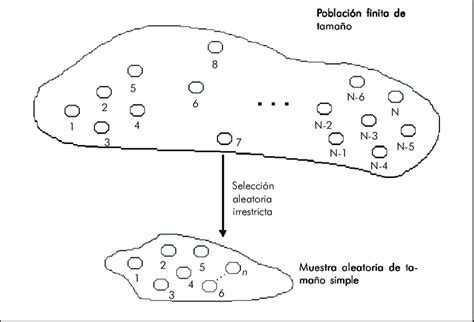 1 1 1 1 1 Esquema De Un Muestreo Aleatorio Simple Download Scientific Diagram