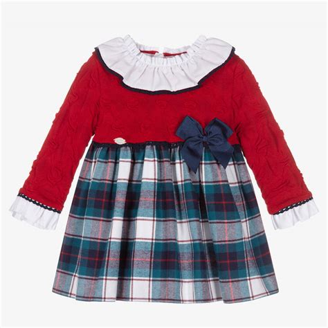 Miranda Girls Red And Blue Check Dress Childrensalon Outlet