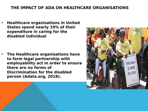 Impact Of Ada On Healthcare Organizations Desklib