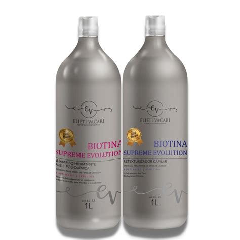 Kit Biotina Shampoo E Progressiva Elieti Vacari