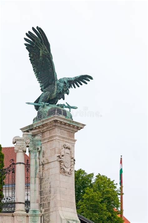 Statue of the Legendary Turul in Budapest Editorial Image - Image of ...