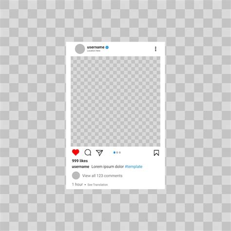 Premium Vector Social Media Instagram Frame Template