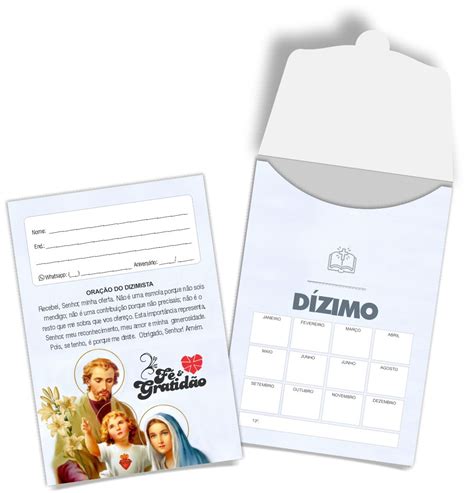 Envelope para Dízimo e Ofertas personalizado