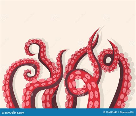 Tentacles Octopus Vector Logo Cafe And Asian Kitchen Royalty Free