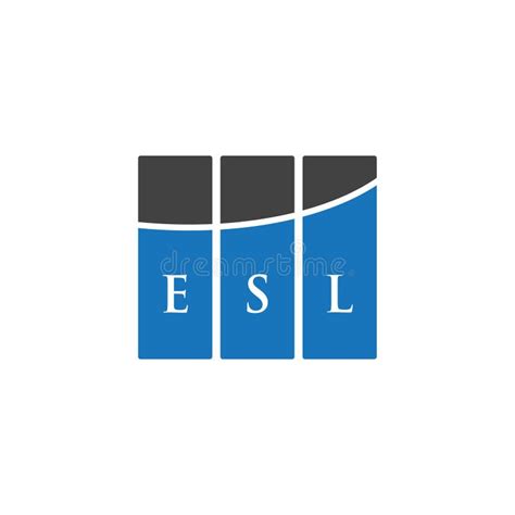 Design Do Logotipo Da Letra Esl Em Fundo Branco Conceito De Logotipo