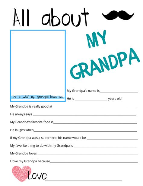 Grandpa Fill In The Blank Printable Printable Word Searches